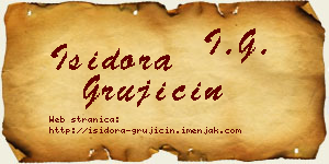 Isidora Grujičin vizit kartica